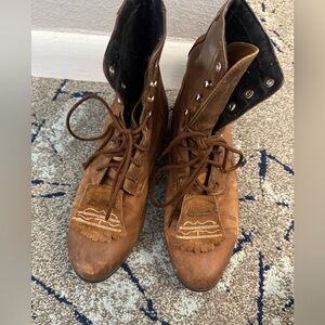 Ariat Ankle Brown ADVANCE TORQUE lace up Western Work Boots Women's Size 8